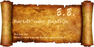 Bartánusz Baján névjegykártya